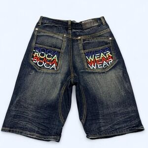 Vintage Rocawear Embroidered Denim Shorts W29